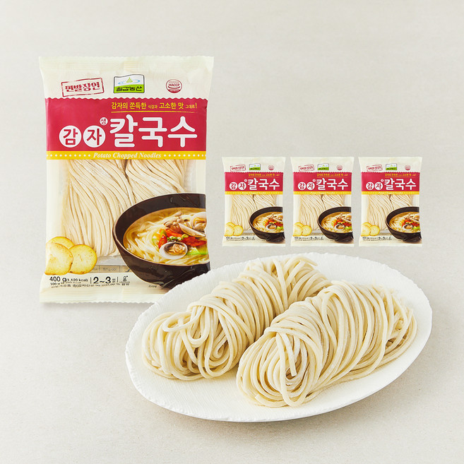 칠갑농산 감자칼국수 4개입, 400g, 4개