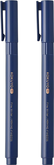 KOKUYO 國譽 ME 黑墨水性代針筆 7840, 紺藍色, 2支