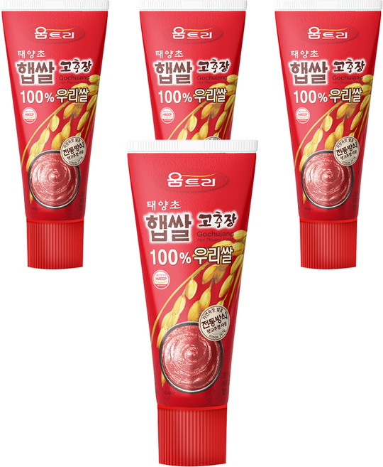 움트리 태양초 햅쌀 고추장, 120g, 4개