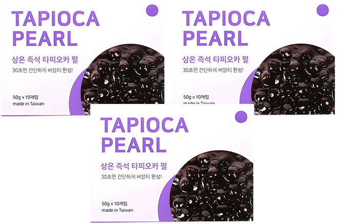 티바인 상온 즉석 타피오카 펄, 50g, 10개입, 3개