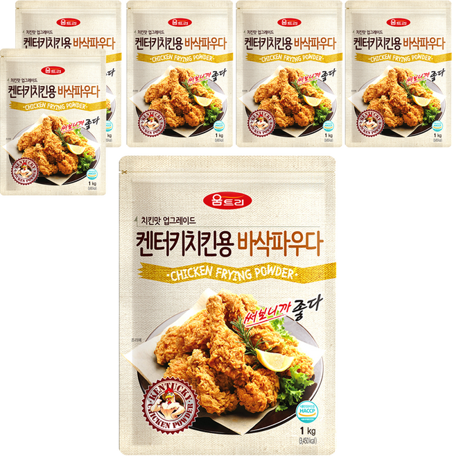 움트리 켄터키 치킨용 바삭파우다, 1kg, 6개