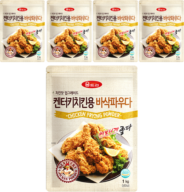 움트리 켄터키 치킨용 바삭파우다, 1kg, 5개