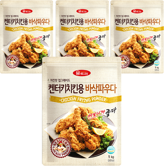 움트리 켄터키 치킨용 바삭파우다, 1kg, 4개