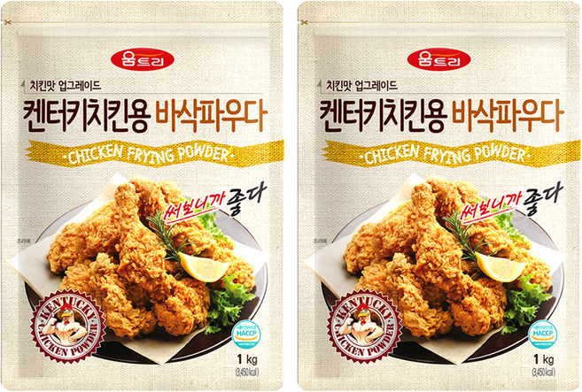 움트리 켄터키 치킨용 바삭파우다, 1kg, 2개