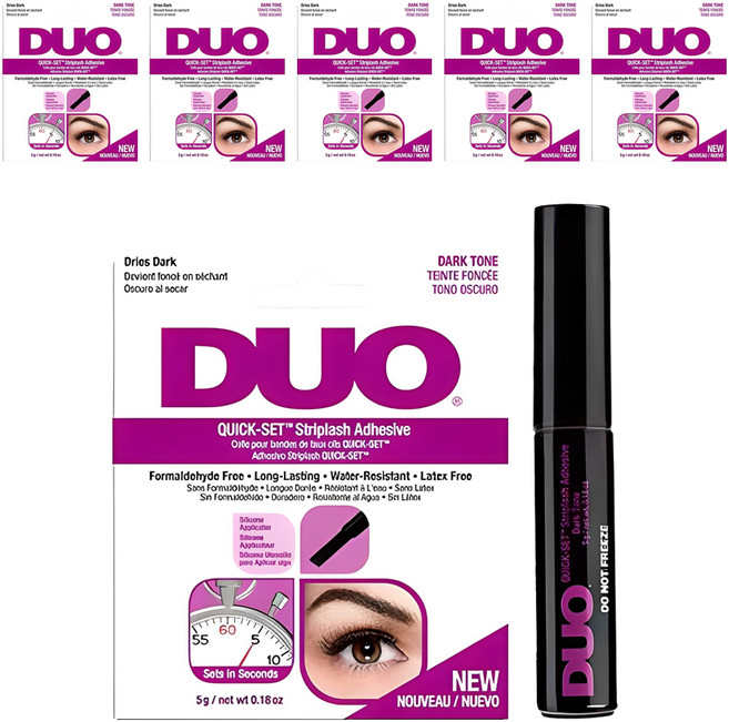 듀오 퀵셋 속눈썹 접착제, 다크, 6개
