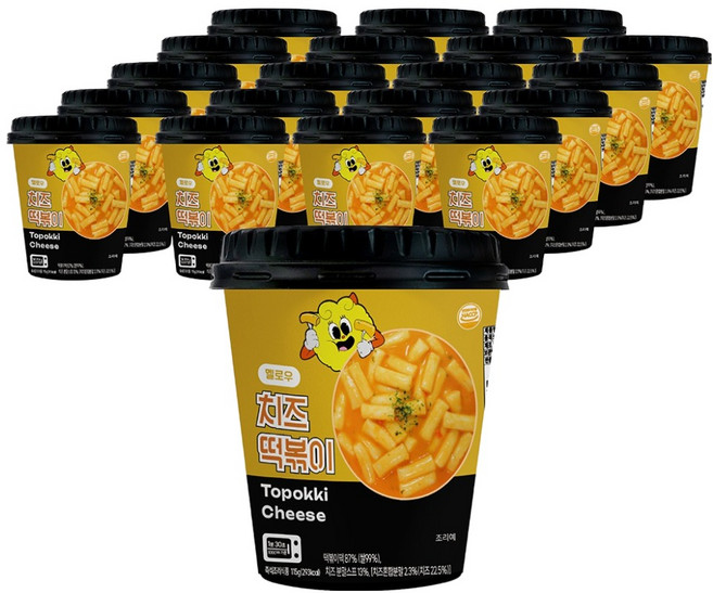 농가식품 멜로우빈 옐리 치즈 떡볶이, 115g, 20개