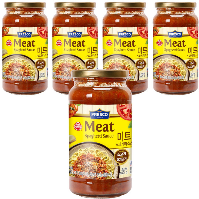 오뚜기프레스코 미트 스파게티 소스, 400g, 5개