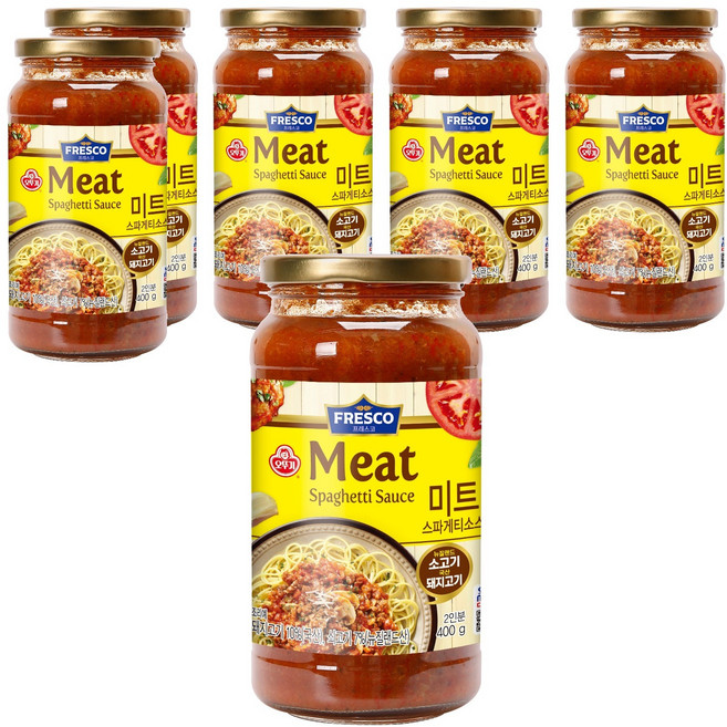오뚜기프레스코 미트 스파게티 소스, 400g, 6개
