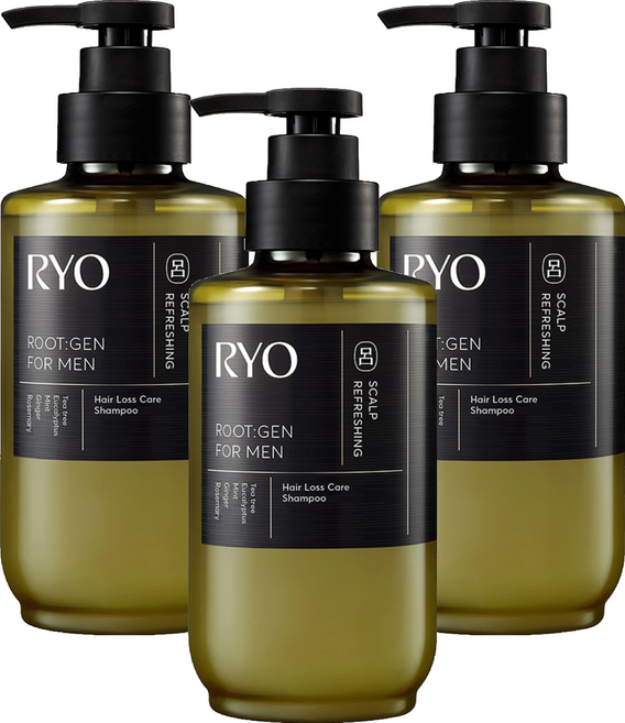 RYO 呂 男用強韌蘊髮洗髮精 佛手柑&薰衣草香, 353ml, 3瓶