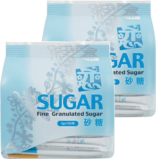 戀 長條砂糖 100入, 300g, 2袋