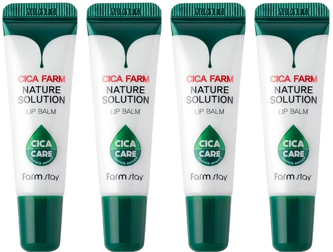 팜스테이 시카 팜 네이쳐 솔루션 립밤, 4개, 10g - 쿠팡