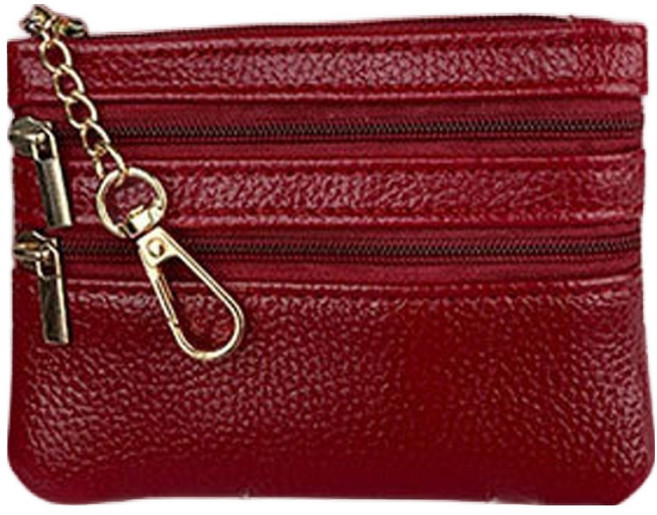 골드팡 쓰리지퍼 키링 미니 카드 동전지갑