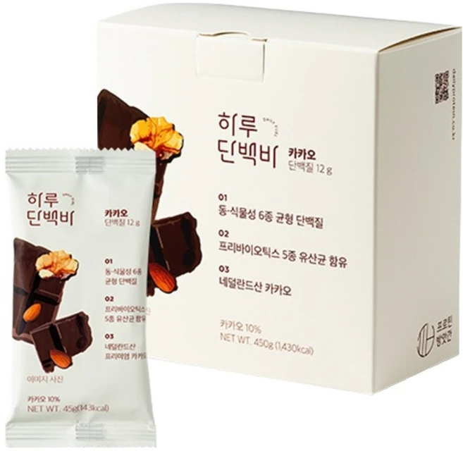프로틴방앗간 카카오 하루 단백질바, 45g, 10개 - 쿠팡