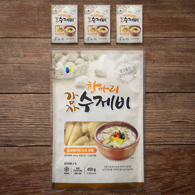 삼호농산 항아리 감자 수제비, 450g, 4개