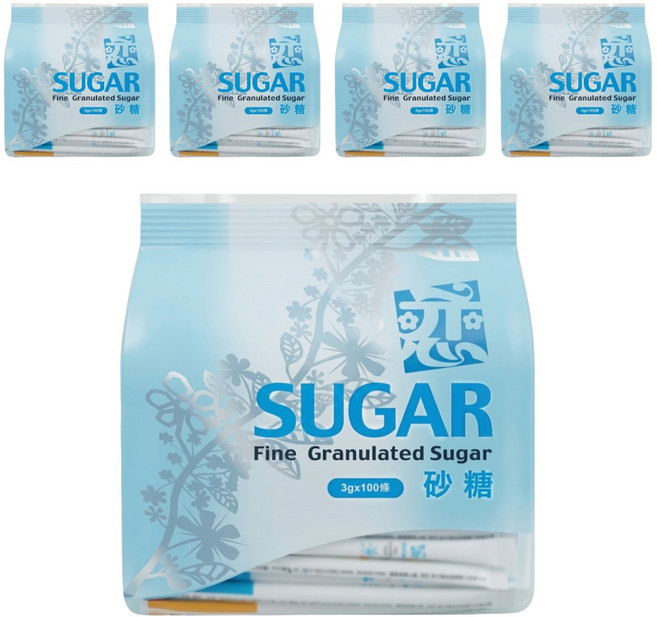 戀 長條砂糖 100入, 300g, 5袋