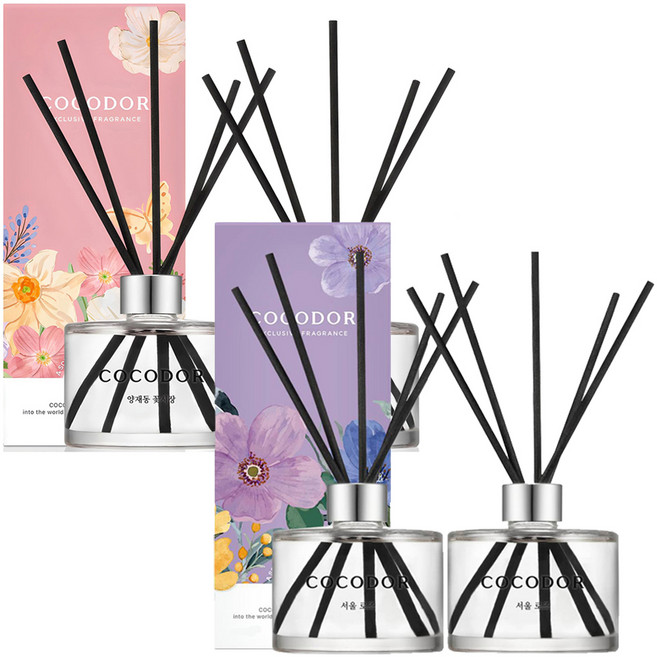 코코도르 퍼퓸 디퓨저 2p 세트, 양재동꽃시장, 서울로즈, 200ml, 1개