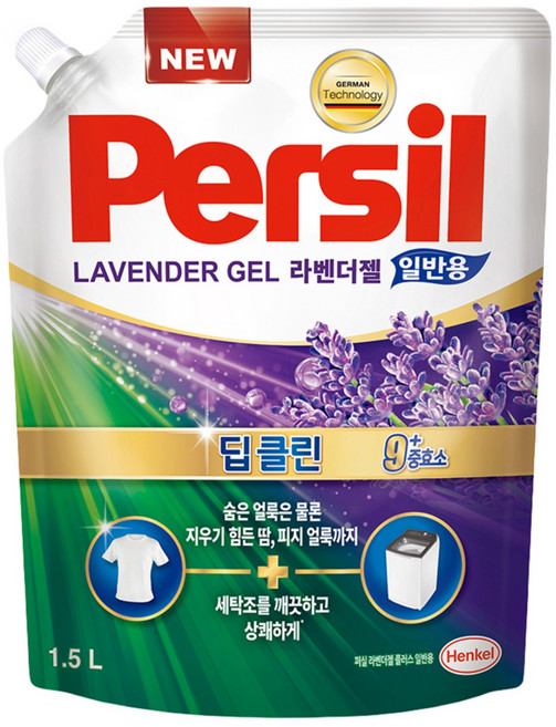 Persil 寶瀅 韓國原裝進口 強效淨垢 薰衣草護色凝露補充包, 1.5L, 1包