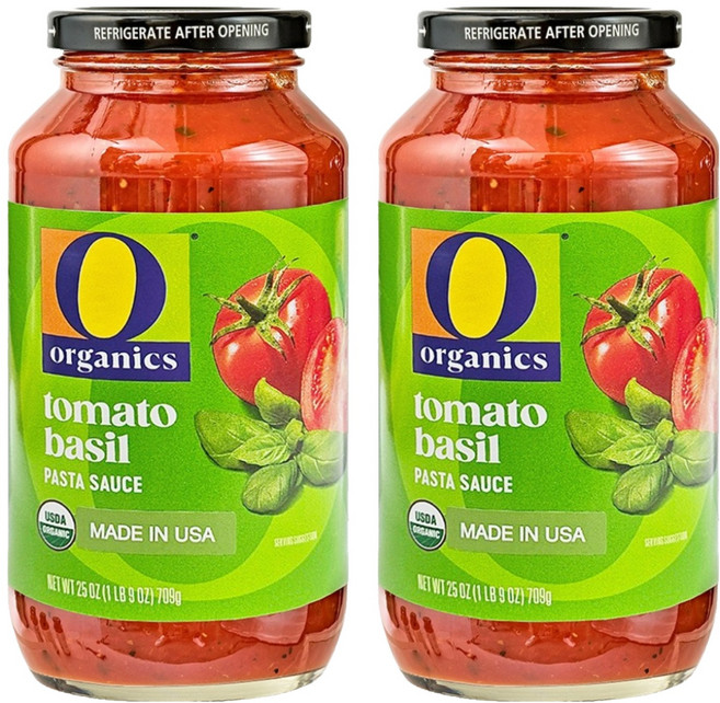 오오가닉 토마토 바질 파스타소스, 709g, 2개