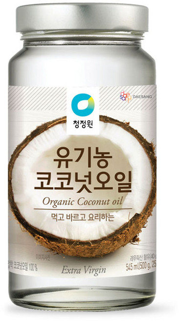 청정원 유기농 코코넛오일, 545ml, 500g, 1개