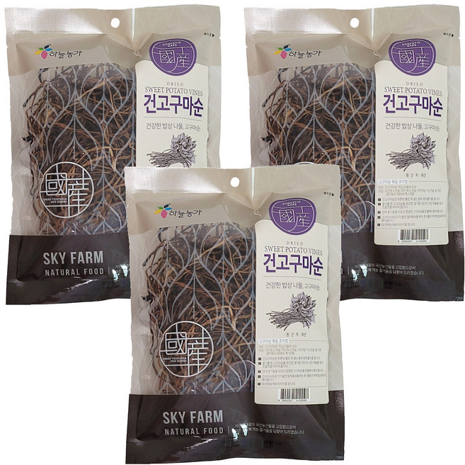 나물이야기 국산 건고구마순, 3개
