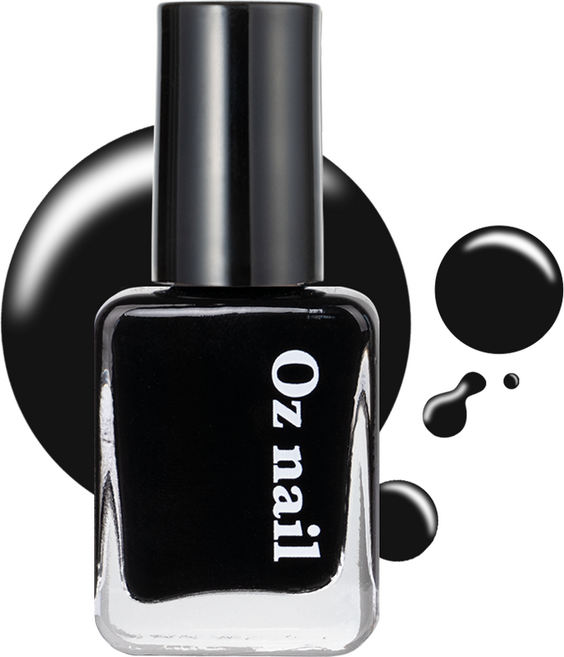 오즈네일 샤인 무드 컬러 매니큐어, 36.리얼블랙, 8ml, 1개