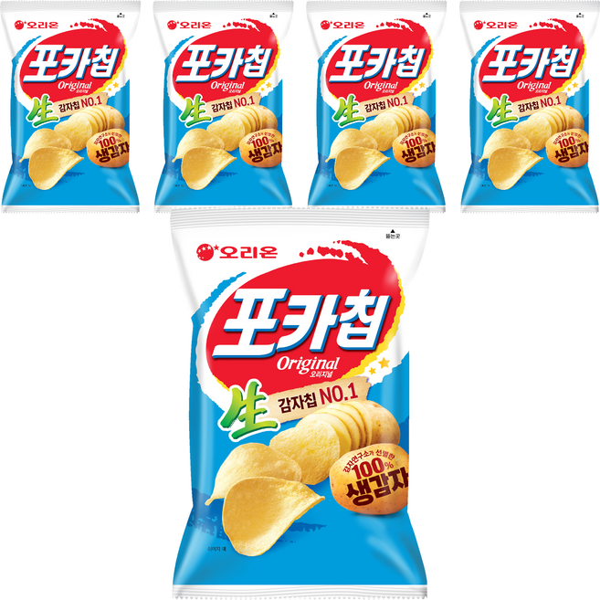 오리온 포카칩 오리지널, 66g, 5개