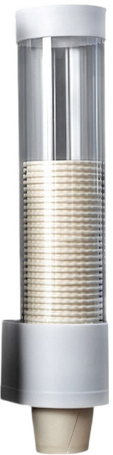 해피무드 무타공 부착식 종이컵 디스펜서, 1개, 화이트