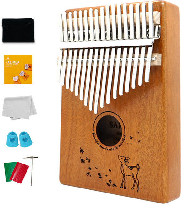 삼익악기 칼림바 사슴 올솔리드 마호가니 17키 SKLB-17, 1개