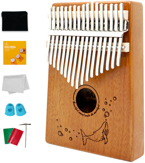 삼익악기 칼림바 고래 올솔리드 마호가니 17키 SKLB-17, 1개