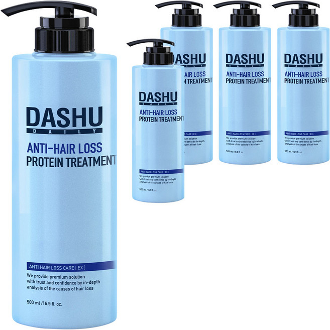 다슈 데일리 안티헤어로스 단백질 헤어트리트먼트, 500ml, 5개