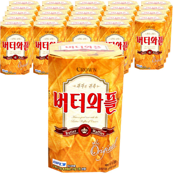 크라운 버터와플, 135g, 25개