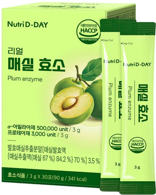 뉴트리디데이 리얼 매실효소 30p, 90g, 1개