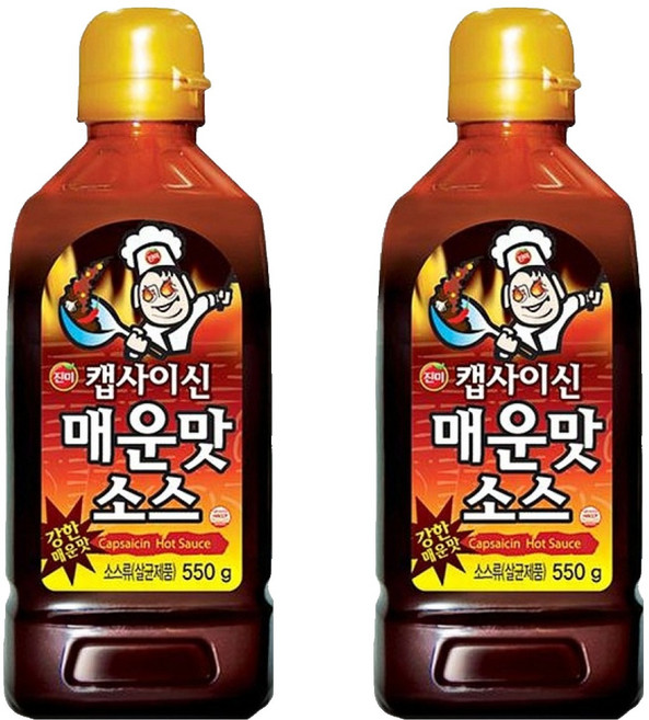 진미 캡사이신 매운맛 소스, 550g, 2개
