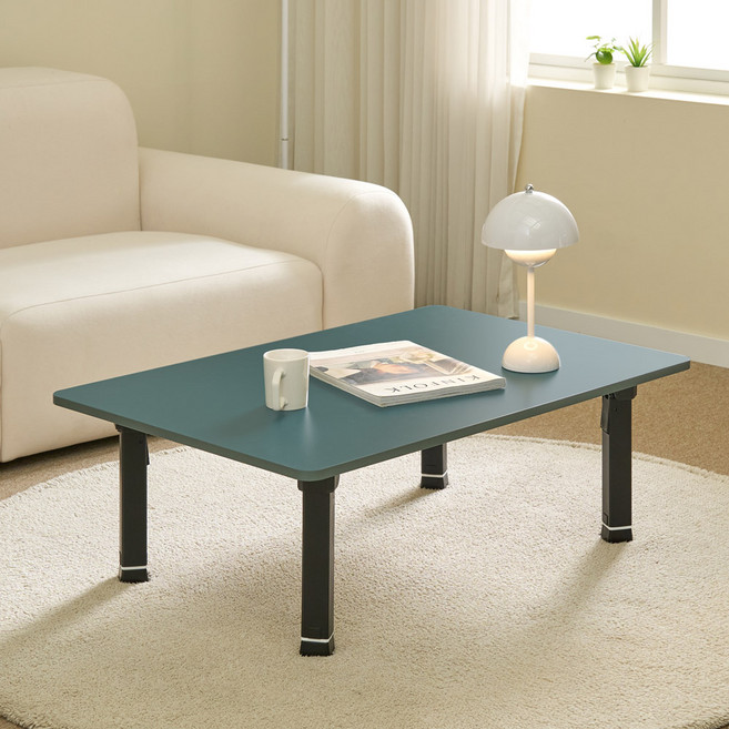 아이캔컴퍼니 국내생산 E0 LPM 4단 높이조절 베이직 접이식 테이블, 스모키올리브