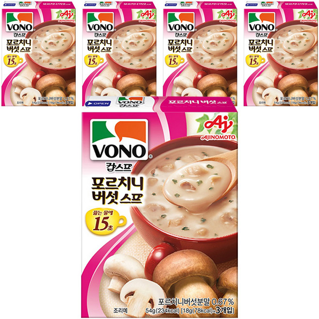 보노 포르치니 버섯 스프, 54g, 5개