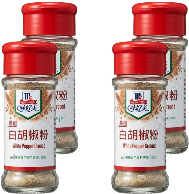 McCormick 味好美 調味料 白胡椒粉, 30g, 4瓶
