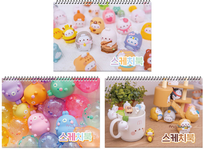 몰랑이 두툼 미술용 스케치북 랜덤 발송, 30매, 3개