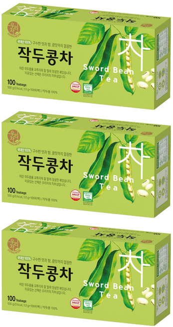우리차 작두콩차, 1g, 100개입, 3개