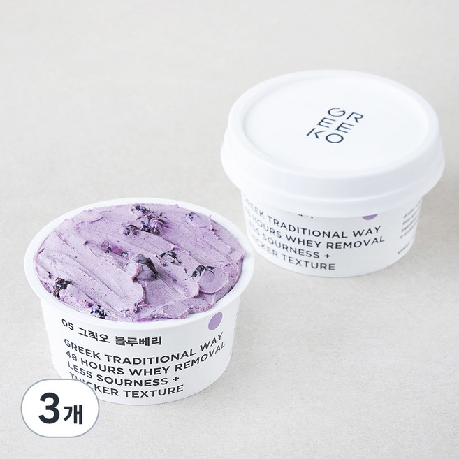 그릭오 블루베리 그릭 요거트 2개입, 100g, 3개