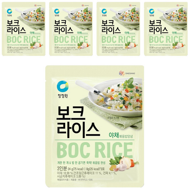 청정원 보크라이스 야채, 24g, 5개