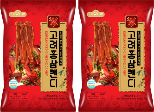 일광제과 고려홍삼캔디, 2개, 280g