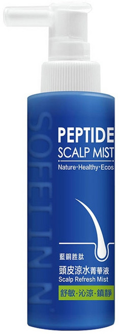 SOFEI 舒妃 自然匯 藍銅胜肽頭皮涼水菁華 舒緩鎮靜, 80ml, 1瓶