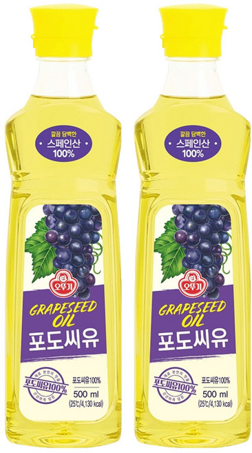 오뚜기 포도씨유, 500ml, 2개