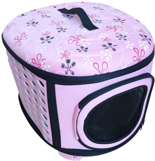 捷華 EVA外出籠 寵物日常使用, 粉色, 1個