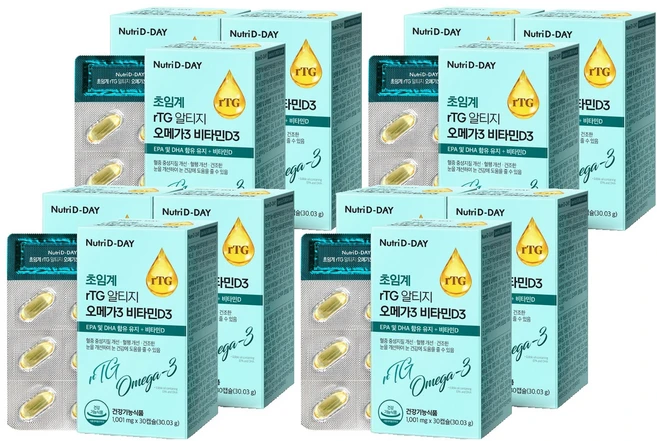 뉴트리디데이 초임계 알티지 오메가3 비타민D3, 30정, 12개 - 쿠팡