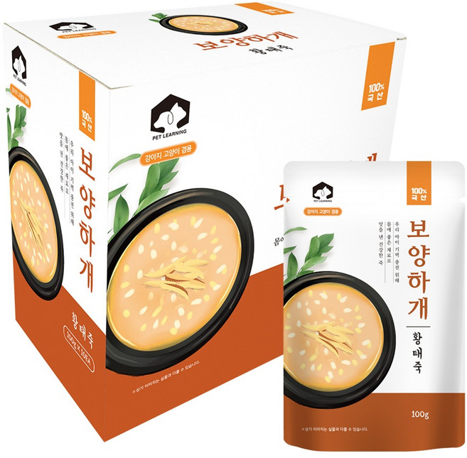 펫러닝 생후 3개월 이후 반려동물 보양하개 죽 10p, 황태, 1kg, 1세트