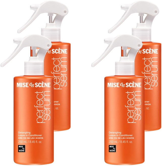 미쟝센 퍼펙트 엉킴제로 노워시 트리트먼트 헤어에센스, 250ml, 4개