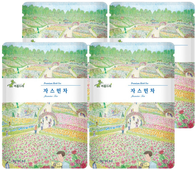 아름드레 프리미엄 삼각티백 쟈스민, 1.1g, 25개입, 4개