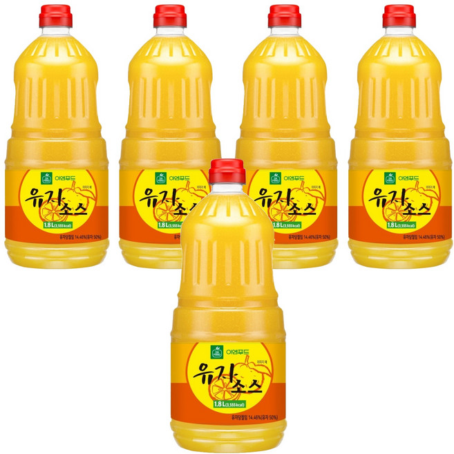 이엔푸드 유자 소스, 1.8L, 5개