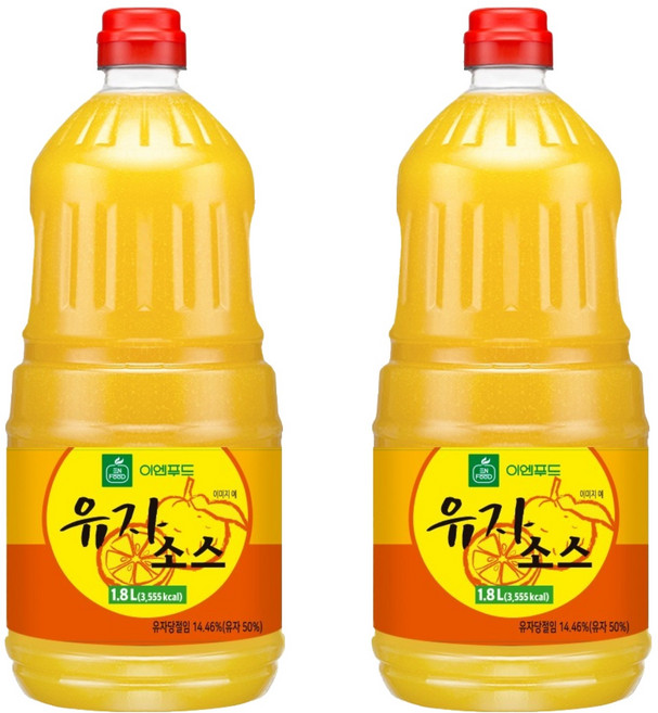 이엔푸드 유자소스, 1.8L, 2개